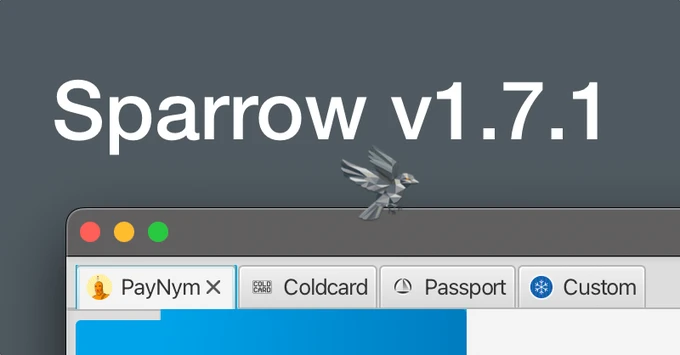 Sparrow Bitcoin Wallet Release 1.7.1