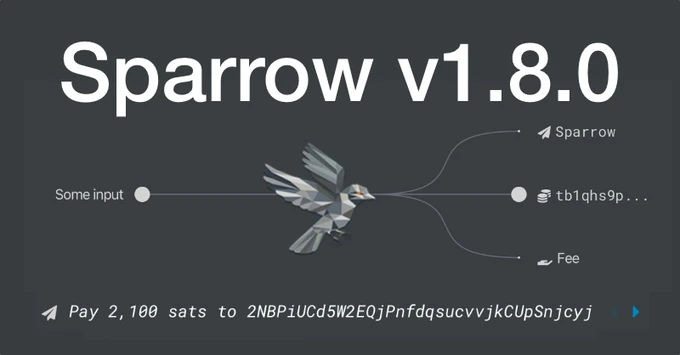 Sparrow Bitcoin Wallet Release 1.8.0