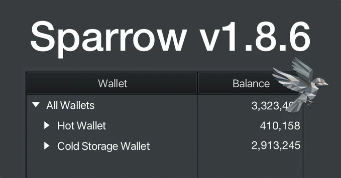 Sparrow Bitcoin Wallet Release 1.8.6