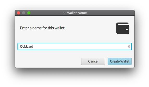 coldcard new wallet