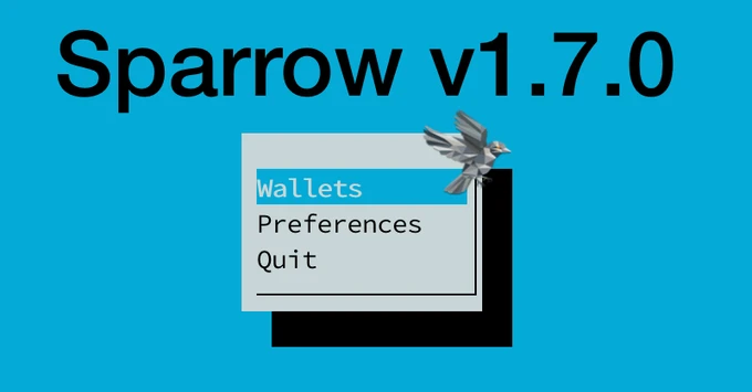Sparrow Bitcoin Wallet Release 1.7.0